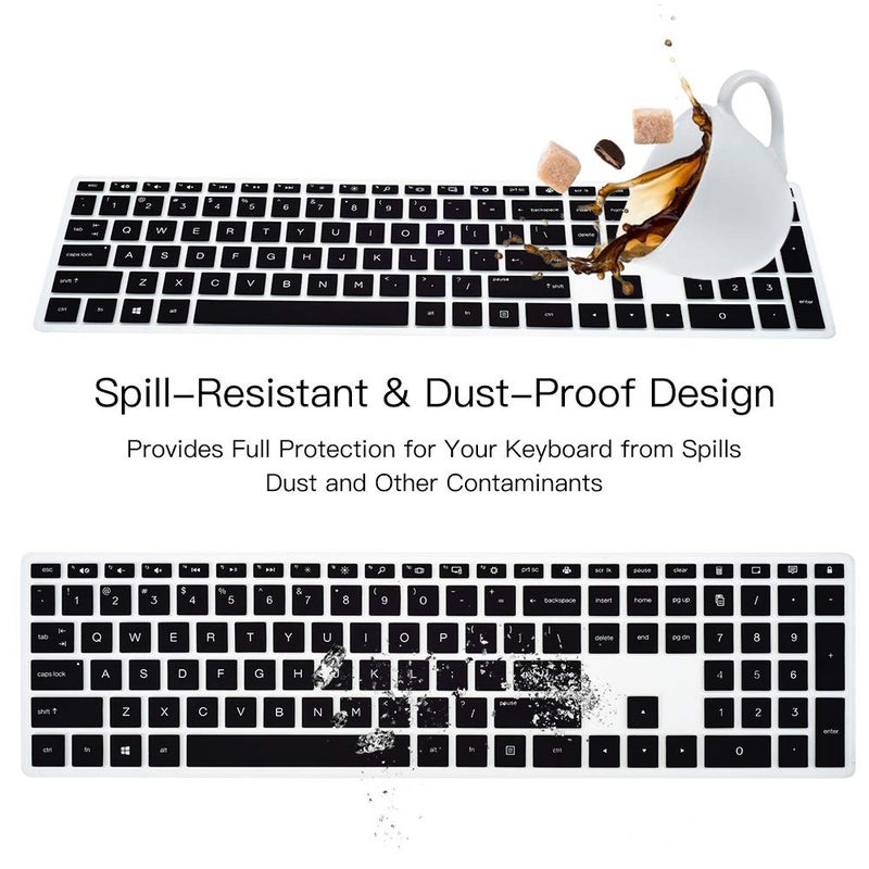imComor Keyboard Cover for HP Pavilion 27 All in One PC, HP Pavilion 27-Xa0055Ng/0370Nd/0076Hk/0010Na, HP Pavilion 24-inch All in One PC, 24 Xa0002A/0300Nd/0051Hk, HP Pavilion All in One Accessories, Black - Image 5